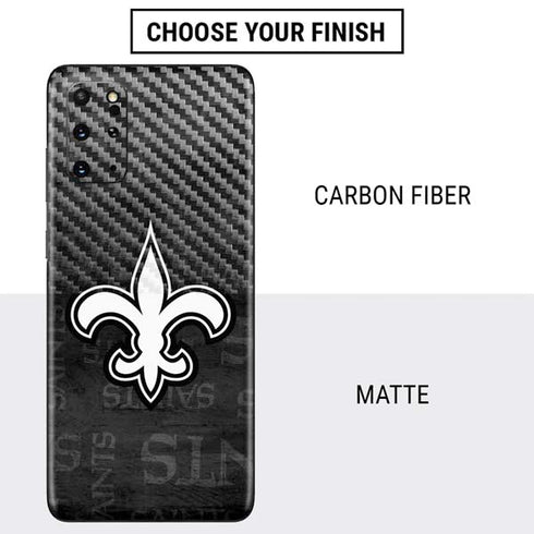 NFL New Orleans Saints Black & White Galaxy S20 Plus Skin